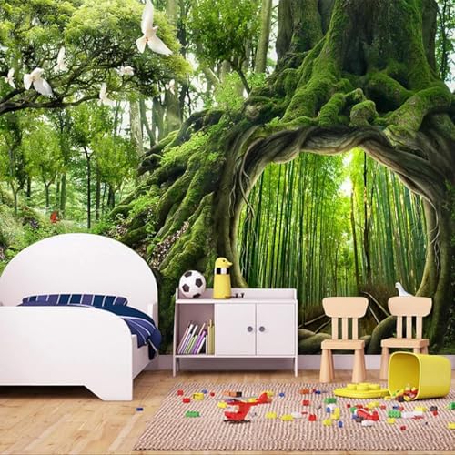 HGFHGD Wandbild 3D Wohnzimmer Dekoration Tapete Urwald Baum Innenwandkunst PVC selbstklebendes Papier Gemälde HGFHGD Wandbild 3D Wohnzimmer Dekoration Tapete Urwald Baum Innenwandkunst PVC selbstklebendes Papier Gemälde von HGFHGD