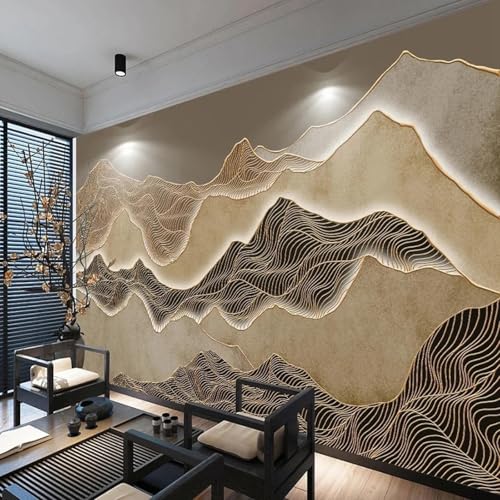 HGFHGD Wandbild 3D Wohnzimmer Dekoration Tapete abstrakte Goldlinie Tinte Landschaft Innenwandkunst PVC selbstklebende Aufkleber Malerei HGFHGD Wandbild 3D Wohnzimmer Dekoration Tapete abstrakte Goldlinie Tinte Landschaft Innenwandkunst PVC selbstklebende Aufkleber Malerei von HGFHGD