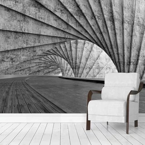 HGFHGD Wandbild 3D Wohnzimmer Dekoration Tapete abstrakte Zement Raumerweiterung Innenwandkunst PVC selbstklebende Aufkleber Malerei von HGFHGD
