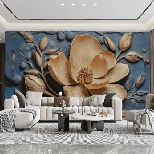 HGFHGD Wandbild 3D Wohnzimmer Dekoration Tapete geprägte goldene Blumen Innenwandkunst PVC selbstklebende Aufkleber Malerei HGFHGD Wandbild 3D Wohnzimmer Dekoration Tapete geprägte goldene Blumen Innenwandkunst PVC selbstklebende Aufkleber Malerei von HGFHGD