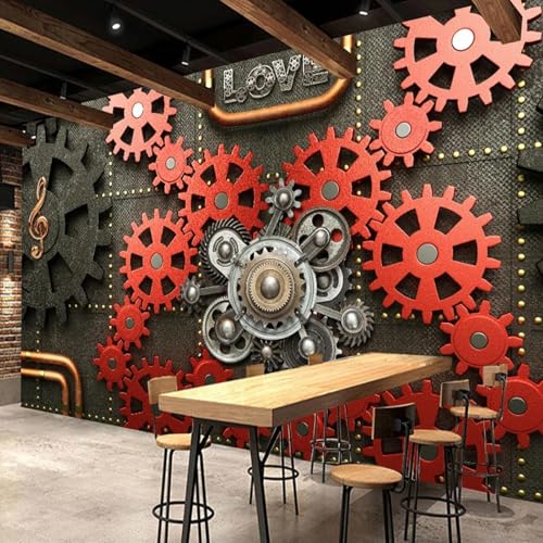 HGFHGD Wandbild 3D Wohnzimmer Dekoration Tapete nostalgische Retro-Getriebe Maschinen Indoor Wandkunst PVC selbstklebende Aufkleber Malerei HGFHGD Wandbild 3D Wohnzimmer Dekoration Tapete nostalgische Retro-Getriebe Maschinen Indoor Wandkunst PVC selbstklebende Aufkleber Malerei von HGFHGD