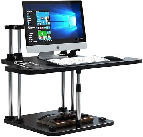 Computertisch - Haushalt Faltbarer Tragbarer Stand-up-Computer Lift Tisch Desktop Computer Monitor Erhöhtes Stehen mit Klapphalterung Notebook Tisch von HGFIUDAOGIREWO