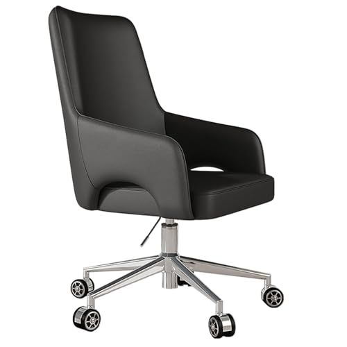 HGFVNFVKHA Ergonomic Chair, Ergonomischer Bürostuhl mit Höhenverstellung, 360° Drehbasis, Bürostühle mit Robustem Lederdesign(Black) von HGFVNFVKHA