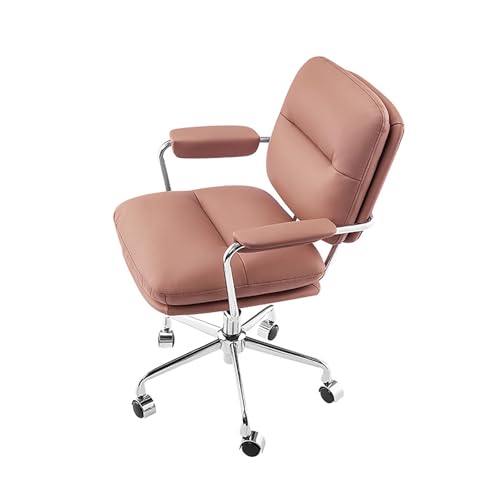 HGFVNFVKHA Ergonomischer Bürostuhl, Bürostuhl Ergonomisch mit breiter Sitzfläche und niedrigen Armlehnen, Geeignet für Zuhause und Studium(Red) von HGFVNFVKHA