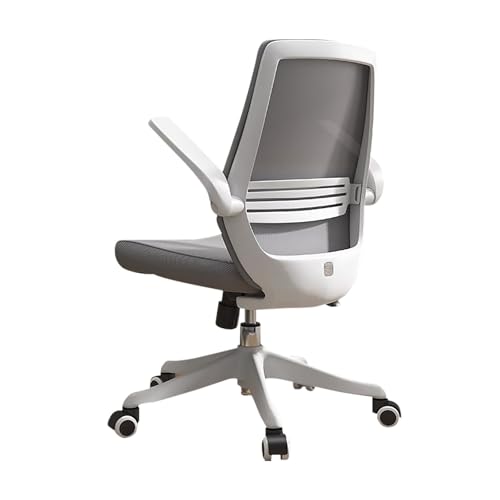 HGFVNFVKHA Ergonomischer Bürostuhl, Office Chair mit Klappbaren Armlehnen, Atmungsaktives Netzrücken, Lendenwirbelstütze, Höhenverstellung, Für Studium oder Schreibtisch(Gray) von HGFVNFVKHA