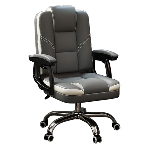 HGFVNFVKHA Ergonomischer Bürostuhl, Verstellbarer Schreibtisch Stuhl mit Fußstütze, Weiches Polster-Design, Für Büro, Studium und Freizeit(Gray) von HGFVNFVKHA
