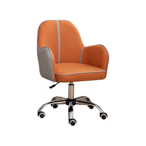 HGFVNFVKHA Ergonomischer Bürostuhl Höhenverstellbar, Office Chair mit Latexkissen, Hohe Rückenlehne, Bequemer Stuhl für Langzeit-Sitzen Zuhause(Orange) von HGFVNFVKHA