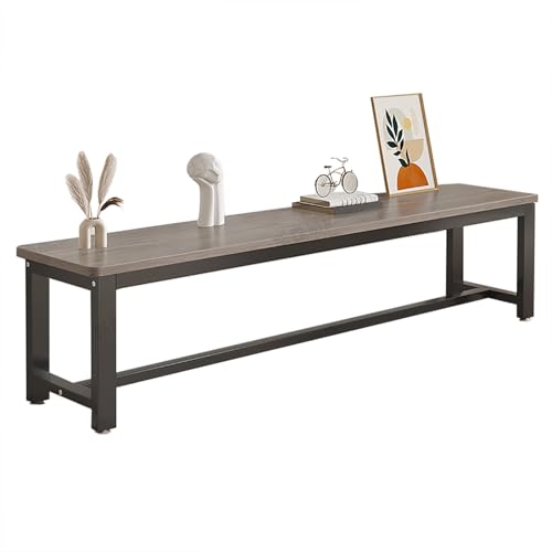 HGFVNFVKHA Freistehender TV Schrank, TV Cabinet mit abgerundeten Ecken zur Kollisionsvermeidung, Einlagiges Möbel mit rutschfesten Füßen und dickem Stahlrahmen(White,140x30x45) von HGFVNFVKHA