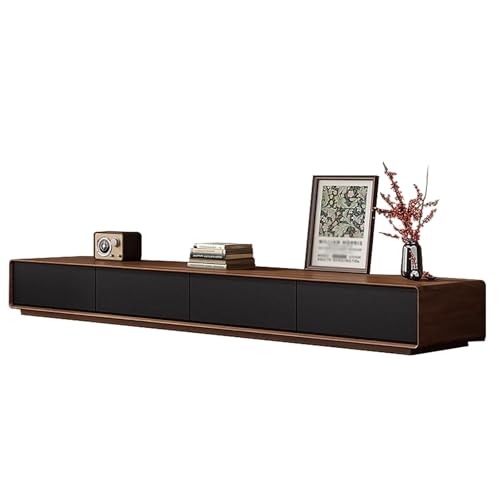 HGFVNFVKHA Moderner TV Board, Fernseher Schrank mit Leisen Schienen und Mehreren Schubladen zur Aufbewahrung, Geeignet für Wohnzimmer und Kleine Räume(Black,160x24x24) von HGFVNFVKHA