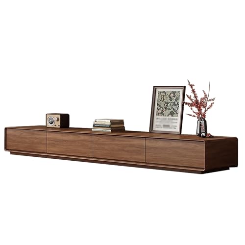 HGFVNFVKHA Moderner TV Board, Fernseher Schrank mit Leisen Schienen und Mehreren Schubladen zur Aufbewahrung, Geeignet für Wohnzimmer und Kleine Räume(Brown,180x30x25) von HGFVNFVKHA