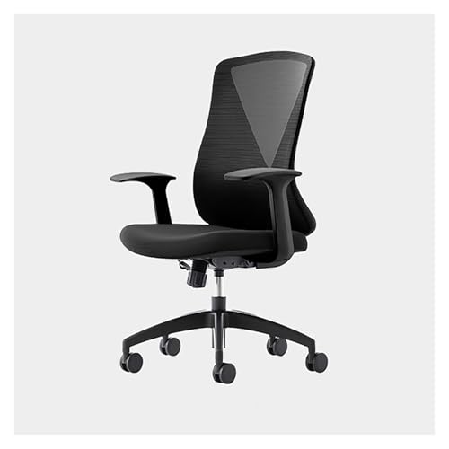 HGFVNFVKHA Schreibtischstuhl, Bürostuhl Ergonomisch mit Verstellbarem Rückenlehne und Umkehrbaren Armlehnen, Computer Stuhl Geeignet für Zuhause und Büro(Black) von HGFVNFVKHA