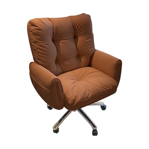 HGFVNFVKHA Schreibtischstuhl, Verstellbarer Office Chair mit Lendenwirbelstütze und Fußstütze, Ergonomischer Schreibtischstuhl für Zuhause und Büro(Brown) von HGFVNFVKHA