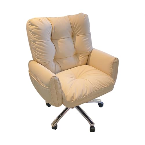 HGFVNFVKHA Schreibtischstuhl, Verstellbarer Office Chair mit Lendenwirbelstütze und Fußstütze, Ergonomischer Schreibtischstuhl für Zuhause und Büro(White) von HGFVNFVKHA