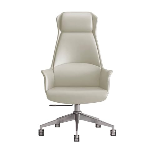 HGFVNFVKHA Schreibtischstuhl mit Liegefunktion und Armlehnen, Office Chair mit Atmungsaktiver Rückenlehne und Hochdichtem Schaumstoff, Ergonomischer Stuhl für Computer(White) von HGFVNFVKHA