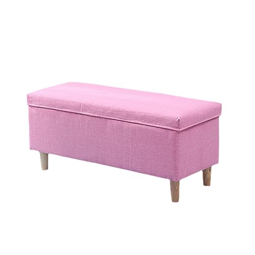 HGFVNFVKHA Truhenbank mit Stauraum, Abnehmbarer Sitzbezug, Sitzbänke & -Truhen mit Stauraum, Ottomanen fürs Wohnzimmer in verschiedenen Größen und Farben(Pink,170cm/66.9in) von HGFVNFVKHA