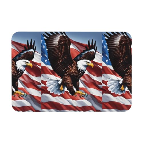 Badematte mit Adler mit USA-Flagge, Kieselgur, rutschfeste Duschmatte für Küche, Badezimmer, Boden, leicht zu reinigen Badematte mit Adler mit USA-Flagge, Kieselgur, rutschfeste Duschmatte für Küche, Badezimmer, Boden, leicht zu reinigen von HGFVY