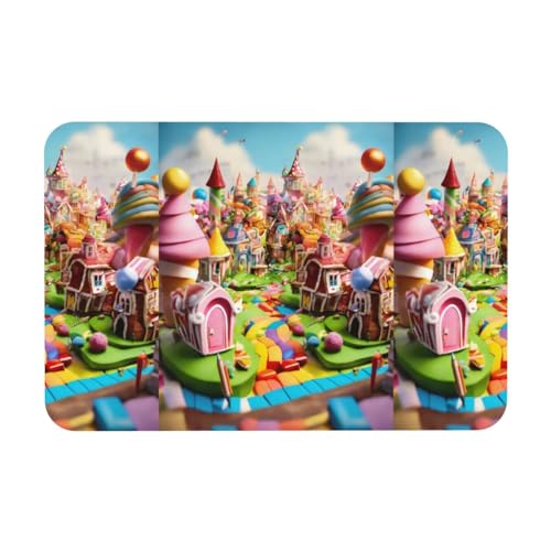 Candy Land Badematte Kieselgur Badematte rutschfeste Duschmatte für Küche Badezimmer Boden, leicht zu reinigen Candy Land Badematte Kieselgur Badematte rutschfeste Duschmatte für Küche Badezimmer Boden, leicht zu reinigen von HGFVY