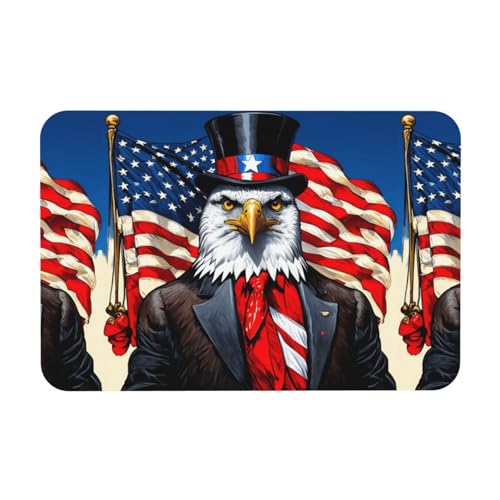 HGFVY Badematte mit amerikanischem Weißkopfseeadler, Kieselgur, rutschfeste Duschmatte für Küche, Badezimmer, Boden, leicht zu reinigen HGFVY Badematte mit amerikanischem Weißkopfseeadler, Kieselgur, rutschfeste Duschmatte für Küche, Badezimmer, Boden, leicht zu reinigen von HGFVY