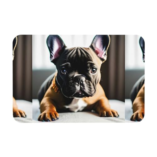 HGFVY Badematte mit französischer Bulldogge, Kieselgur, rutschfest, für Küche, Badezimmer, Boden, leicht zu reinigen HGFVY Badematte mit französischer Bulldogge, Kieselgur, rutschfest, für Küche, Badezimmer, Boden, leicht zu reinigen von HGFVY
