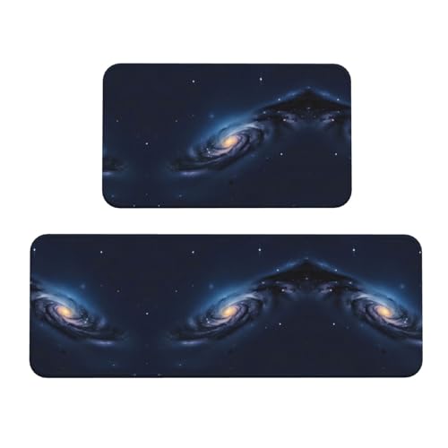 Universe Milchstraße Galaxie Weihnachten Küchenteppich, Set mit 2 rutschfesten Küchenmatten für Boden, Teppich für Waschbecken, Waschküche Universe Milchstraße Galaxie Weihnachten Küchenteppich, Set mit 2 rutschfesten Küchenmatten für Boden, Teppich für Waschbecken, Waschküche von HGFVY