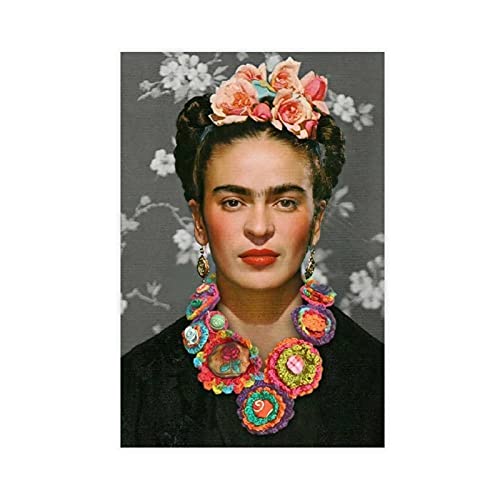 HGFYH Mexikanischer Maler Original Retrato De Frida Kahlo Leinwandposter Wandkunst Dekor Druck Bild Gemälde für Wohnzimmer Schlafzimmer Dekoration 40 x 60 cm Rahmen: von HGFYH