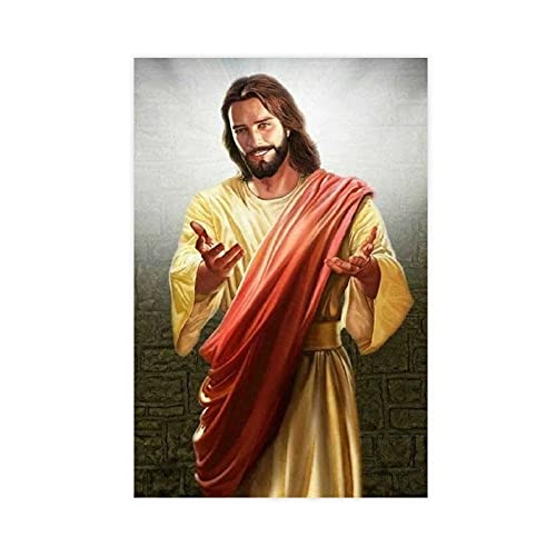 Leinwand-Poster, Motiv: Jesus mit Spruch "Come to Me", Wandkunst, Kunstdruck, Gemälde für Wohnzimmer, Schlafzimmer, Dekoration, 40 x 60 cm, ohne Rahmen: von HGFYH