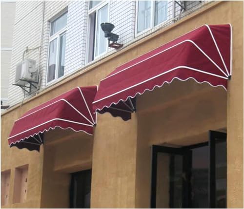 Tür-/Fenstermarkise, Polyester-Stoff, Kuppelüberdachung, faltbar, Regen- und Schneeschutz, Sonnenschutz, für den Außenbereich, Terrasse, Eingang, komplett montiert, Rosso, 120 x 80 x 80 cm Tür-/Fenstermarkise, Polyester-Stoff, Kuppelüberdachung, faltbar, Regen- und Schneeschutz, Sonnenschutz, für den Außenbereich, Terrasse, Eingang, komplett montiert, Rosso, 120 x 80 x 80 cm von HGJHJJHK