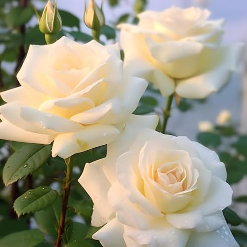 (HGJKYTFCDG) - Hybride Rosen Winterharte (strauchrose) - Duftende Strauchrosen mit Doppelfärbung - Garten und Balkon-1Rhizome-U von HGJKYTFCDG