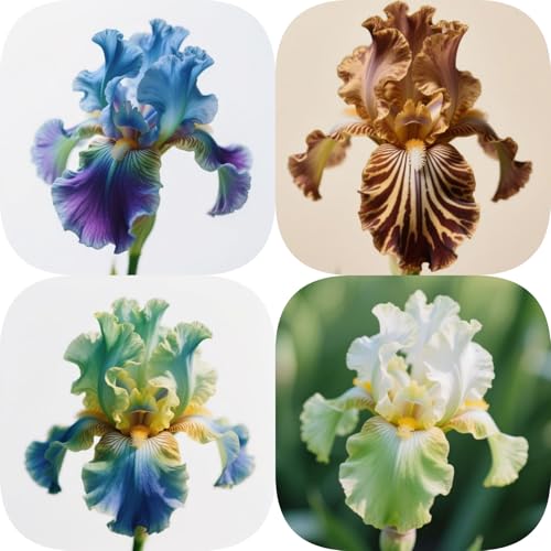 Iris winterhart - Iris (Rhizome) - Vielfarbige Zierpflanzen für Gärten und Beete - Frostresistent & Langlebig-8knollen-H von HGJKYTFCDG