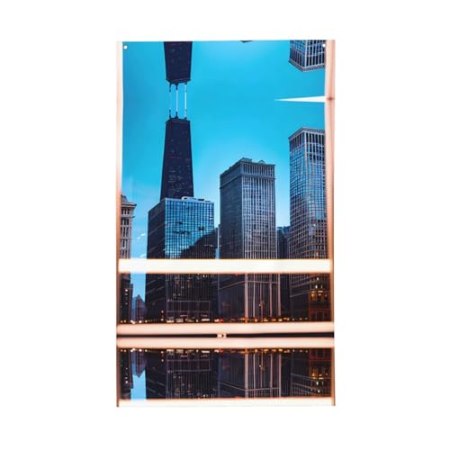 Chicago Reflect Print Dekorative Gartenflagge Indoor Outdoor Yard Veranda Terrasse Display Saisonales Design von HGKHadc