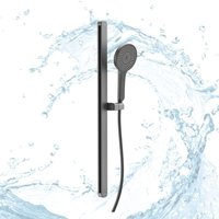 Duschset Brauseset Raio Aluminium Handbrause Stange und Schlauch anthrazit von HGMBAD