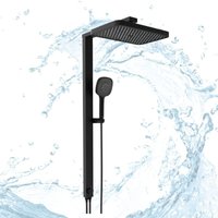 Regendusche RainMaxx Black Edelstahl mit Handbrause und Umschalter - Hgmbad von HGMBAD