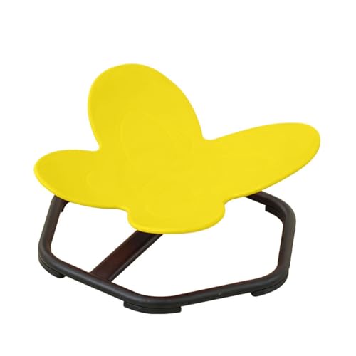 HGMMFZ Sensorischer Drehstuhl für Kleinkinder Spielzeug Autismus-Ausrüstung 360°-Wackelstuhl rutschfeste Metallbasis geeignet für im Alter von 3–12 Jahren Geburtstagsgeschenk (Gelb) von HGMMFZ