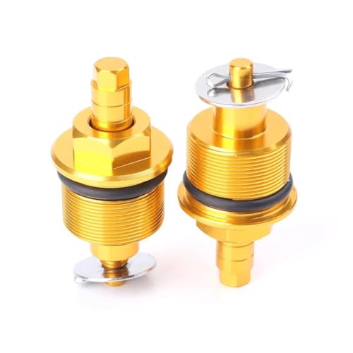 HGNMPGVVTZ Lenkungsdämpfer CNC-Stoßdämpfer-Abdeckkappe Für Motorrad-Vorderrad-Stoßdämpfer, Vorspannungsversteller, Gabelschrauben Für CBF125, 31 Mm, Aluminium(2) von HGNMPGVVTZ