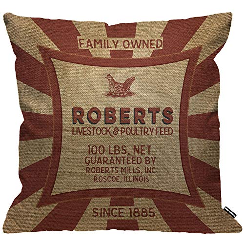 HGOD DESIGNS Kissenbezug Vintage Feed Und Saatgut Sack Huhn Rülpser Kissenhülle Haus Dekorativ Für Männer/Frauen/Jungen/Mädchen Wohnzimmer Schlafzimmer Sofa Stuhl Kissenbezüge 45X45cm HGOD DESIGNS Kissenbezug Vintage Feed Und Saatgut Sack Huhn Rülpser Kissenhülle Haus Dekorativ Für Männer/Frauen/Jungen/Mädchen Wohnzimmer Schlafzimmer Sofa Stuhl Kissenbezüge 45X45cm von HGOD DESIGNS
