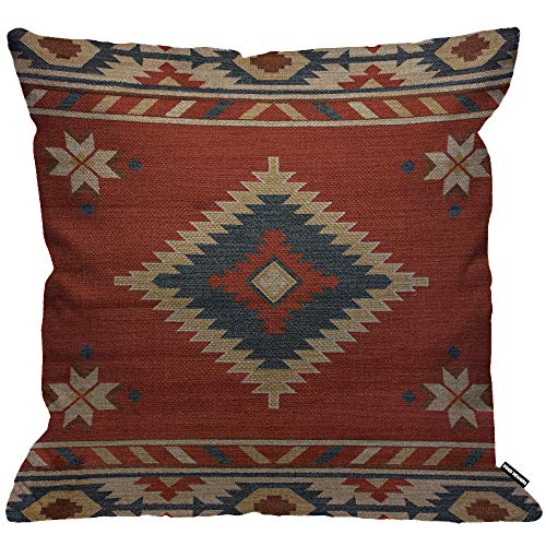 HGOD Designs Kissenbezug Vintage Südwest,Überwurfkissenbezug, Heimdekoration für Männer/Frauen, Wohnzimmer, Schlafzimmer, Sofa, Stuhl, 45 x 45 cm von HGOD DESIGNS