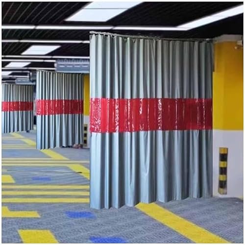 HGOuhK Handläufe Welding Curtain Divider Screens -Heavy Duty Fireproof Welding Shield Mat -with Viewing Window，Fireproof Flame Retardant für Indoor Treppen Loft Porch Handschiene(5X3 M/16.4x9.8 ft) von HGOuhK