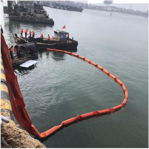 HGOuhK Stück Sandsäcke Barriereflut, PVC-Ölzaun, PVC-Float-Ölrückhaltesperre, Flusssee, schützt das Wasser und verhindert Verschmutzung Hochwasserschutzbarrieren(1.5X10M) von HGOuhK