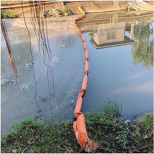 HGOuhK Stück Sandsäcke Hochwasserschutzbarriere, Ölrückhaltesperre aus PVC mit Schwimmer, DIY-Installation, Schutz vor Fluss- und Seeschäden, anpassbar Hochwasserschutzbarrieren(1.5X10M) von HGOuhK