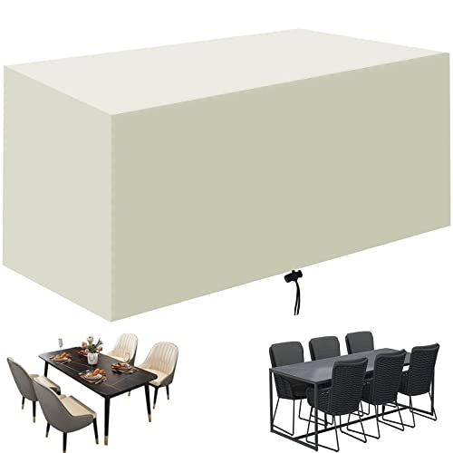 HGPFCB Abdeckung für Gartenmöbel, Abdeckplane Gartenmöbel Schwerlast 420D Oxford Wasserdicht Winddicht UV-Beständig Staubdicht Schutzhülle Gartenmöbel-200x65x25cm von HGPFCB