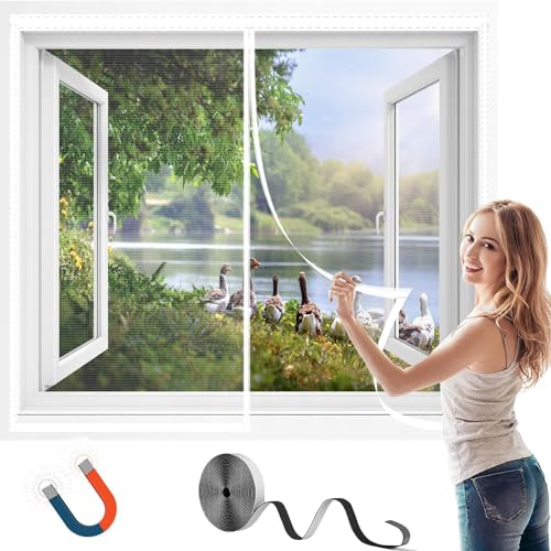 HGPFCB Magnet Fliegengitter Fenster,Magnet Fliegengitter Tür Insektenschutz, Fliegenvorhang Moskitonetz Fenster, Einfach Zu Montieren, Für Alle Fenster, Magnetvorhang ist Ideal Für die Balkonfenste von HGPFCB