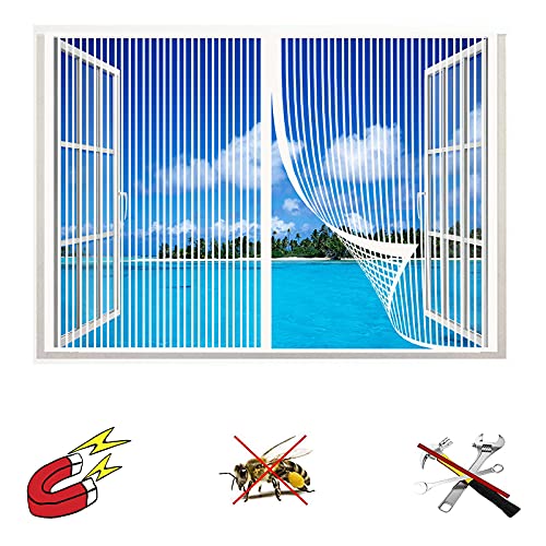 Magnet Fliegengitter Tür Fenster, Insektenschutz Balkontür Fenster, Magnetvorhang, Magnetische Adsorption Magnet Fliegengitter Fenster Einfache Installation Ohne Bohren Fenster von HGPFCB