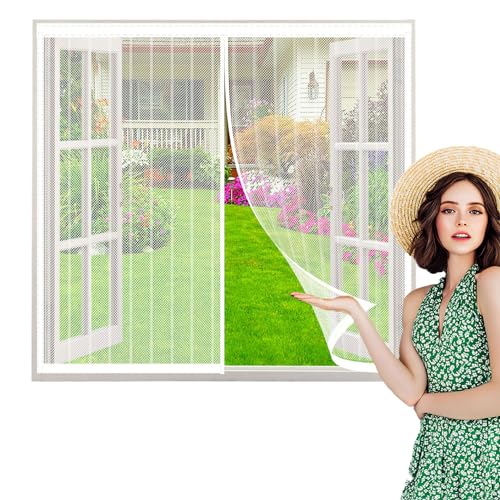 Moskitonetz Fur Fenster, Magnetisches Fenstermoskitonetz, Fliegengitter Mit Magic Tape Moskitoschutz,Ohne Bohren,Dachfenster Schiebefenster -33x24inch(85x60cm) von HGPFCB