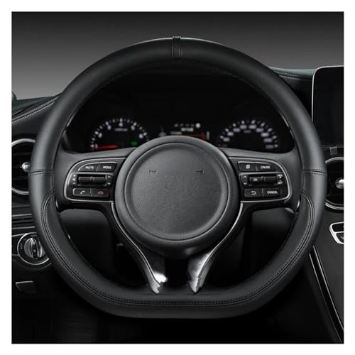 Auto Lenkradbezug 38 Cm Auto-Lenkradbezug Zubehör Auto-Innenausstattung Styling Auto Lenkradschale(BLACK) von HGPVPKZAZD