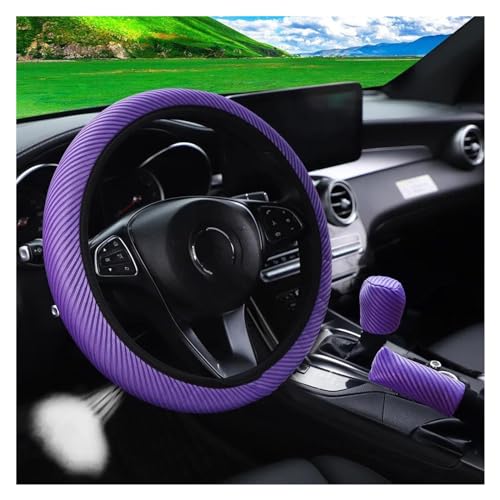 Auto Lenkradbezug Auto-Lenkrad-Abdeckung Auto-Innenausstattung Vier Jahreszeiten Universal-Zubehör Auto-Werkzeug Auto Lenkradschale(PURPLE-3PCS) von HGPVPKZAZD