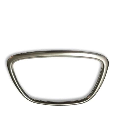 Auto Lenkradbezug Für A3 8P S3 8V Für A4 B6 B7 B8 Für A6 Zubehör Auto Styling Lenkrad Mitte Aufkleber Abdeckung Trim Drehen Auto Lenkradschale(Matte silver) von HGPVPKZAZD