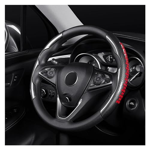 Auto Lenkradbezug Ultradünne Auto-Lenkradabdeckung 38 Cm Rutschfeste Lenkradabdeckung Auto Lenkradschale(Glossy Red) von HGPVPKZAZD