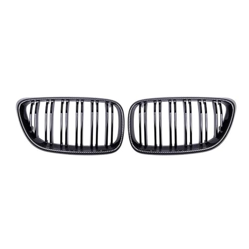 Kühlergrill Vorne Für 2er-Serie Für F22 Für F23 Für F87 Für M2 14-19 Zubehör Auto Kühlergrill Renngrill Dual Line Grills Frontgrill Rahmen(Carbon Fiber) von HGPVPKZAZD