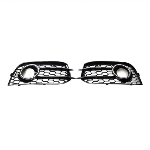 Kühlergrill Vorne Für A1 8X 2010-2014 8X0807681A 8X0807682A Auto Nebel Licht Lampe Abdeckung Mesh Hex Kühlergrill Grill Frontgrill Rahmen(Chrome black) von HGPVPKZAZD