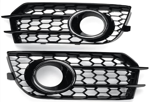 Kühlergrill Vorne Für A1 8X 2010-2014 Frontgrill Grill 8X0807681A 8X0807682A 2x Mesh Nebelscheinwerfer Lampenabdeckung Grill Frontgrill Rahmen(Chrome Silver) von HGPVPKZAZD